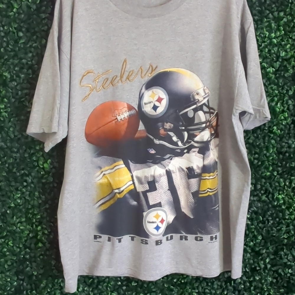 Vtg Pittsburgh Steelers Shirt Lee XL NFL Embroidered Jersey Locker 1997 Bettis